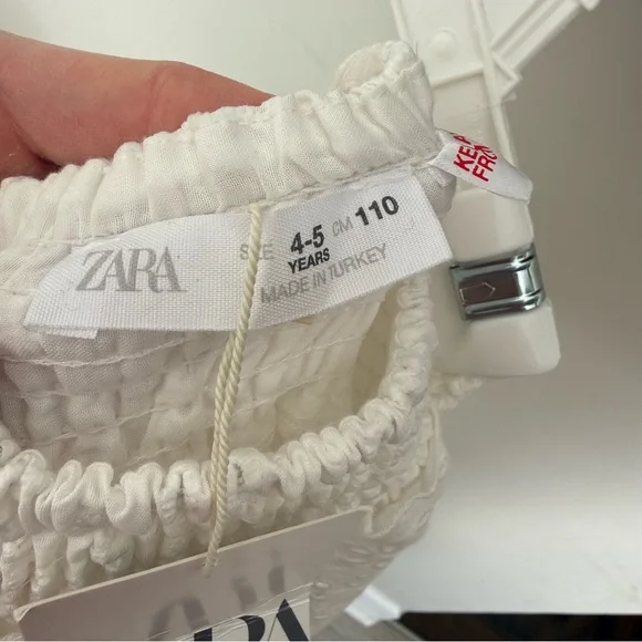 NWT Girl’s Zara White Eyelet Cotton Skirt - Picture 3 of 3